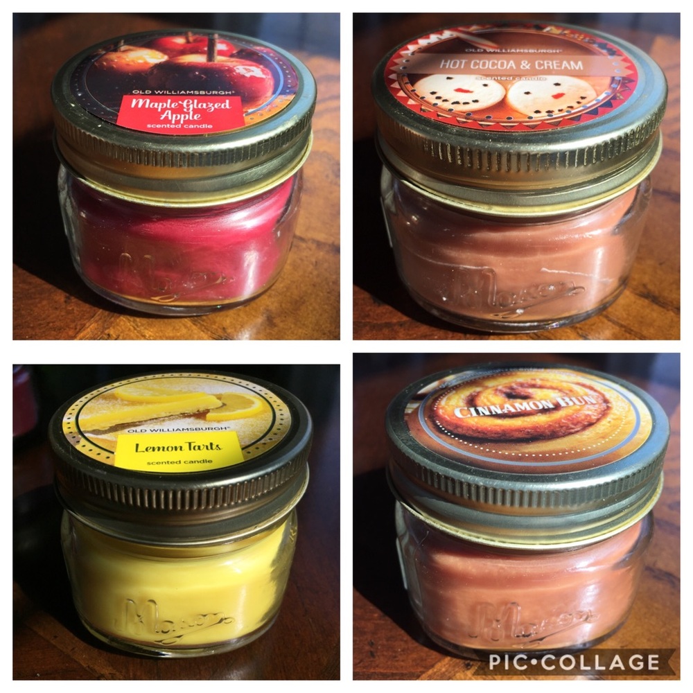 💲OLD WILLIAMSBURGH Mason Jar Strong Scent Candles